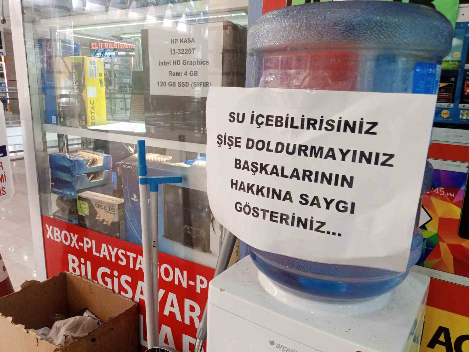 Ücretsiz kullanıma sunulan sebilden bidon doldurulması tepki çekti
