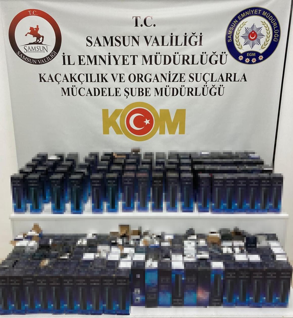 Samsun’da 210 adet gümrük kaçağı elektronik termos ele geçirildi
