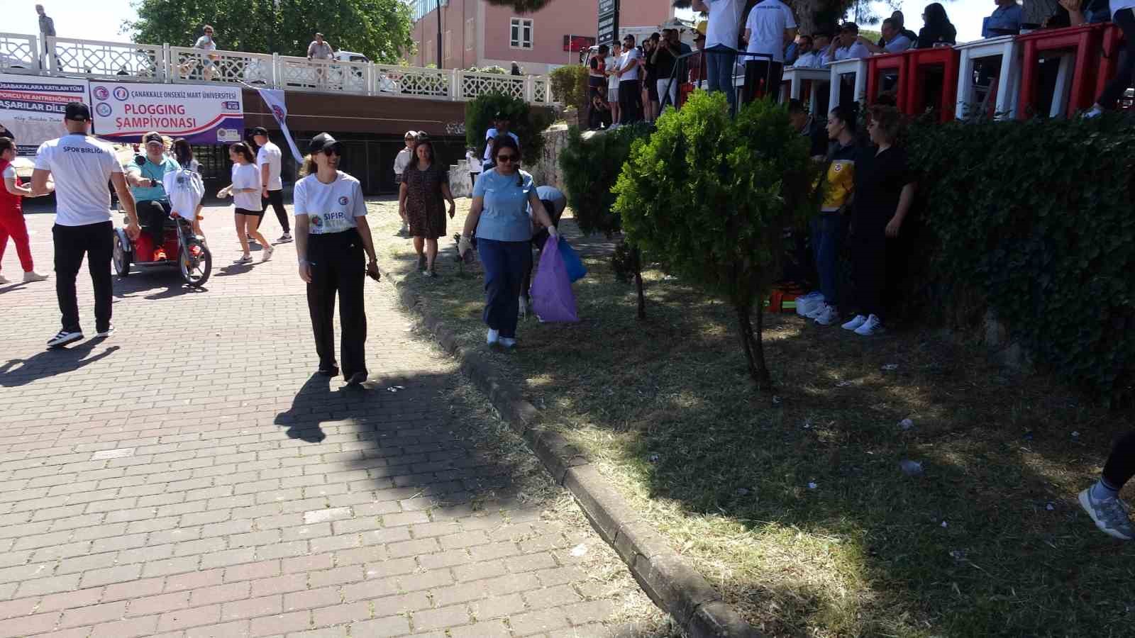 Çanakkale’de çevre bilinci için Plogging şampiyonası düzenlendi
