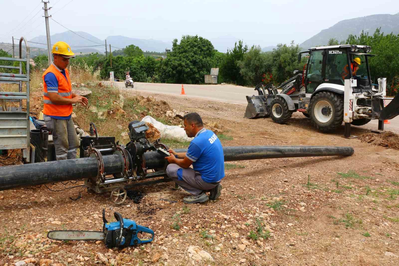 ASAT Adrasan Sahil Caddesi içme suyu hattını yeniliyor
