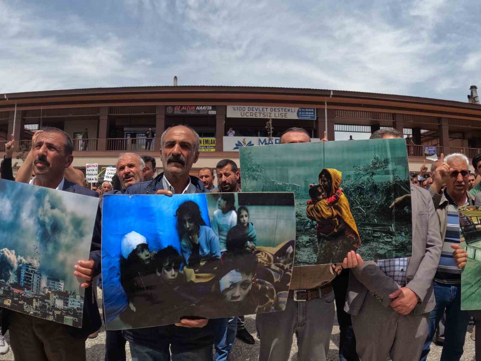 Erciş’te İsrail’in katliamları protesto edildi
