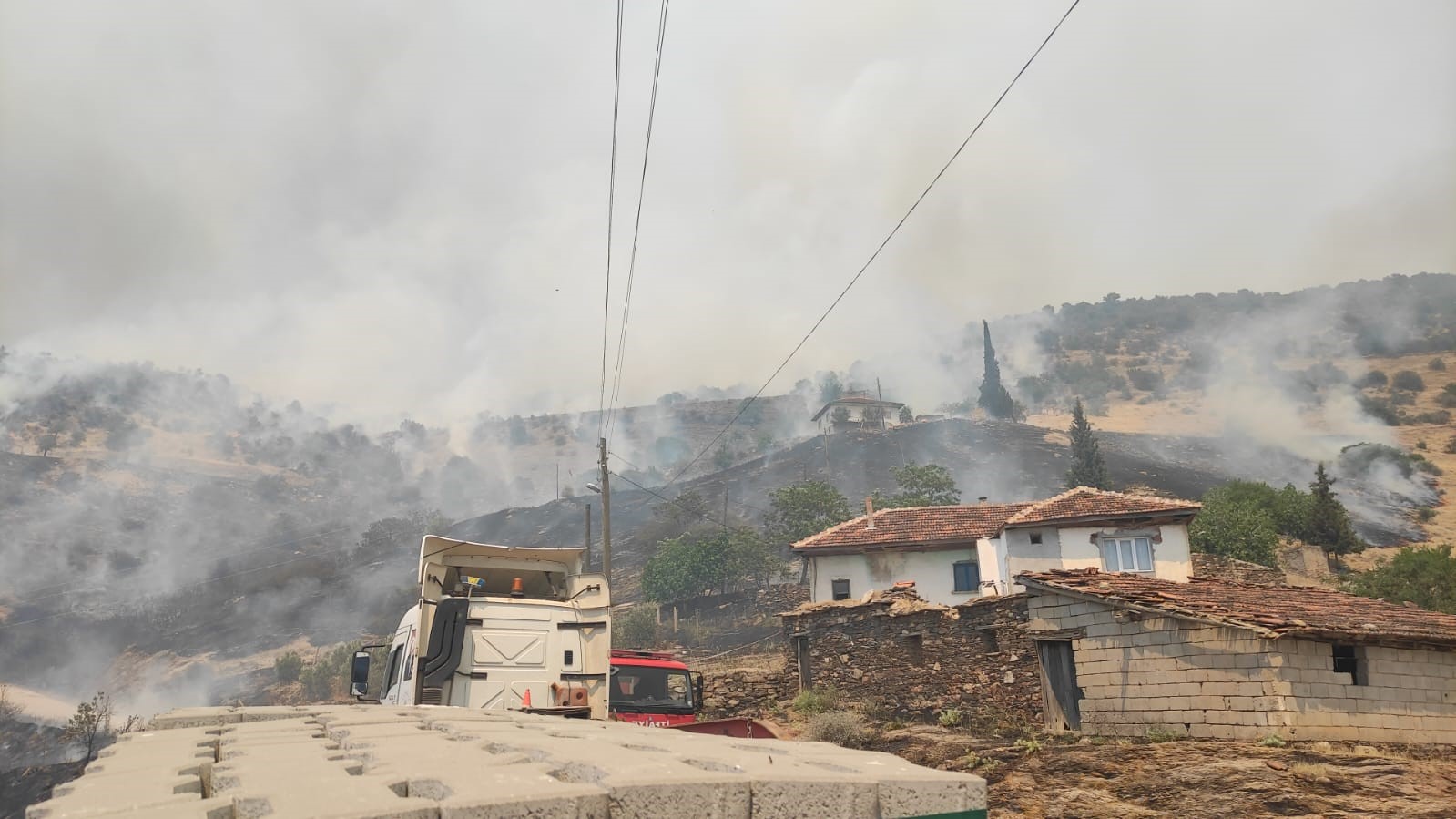 Manisa’da zirai alanda yangın
