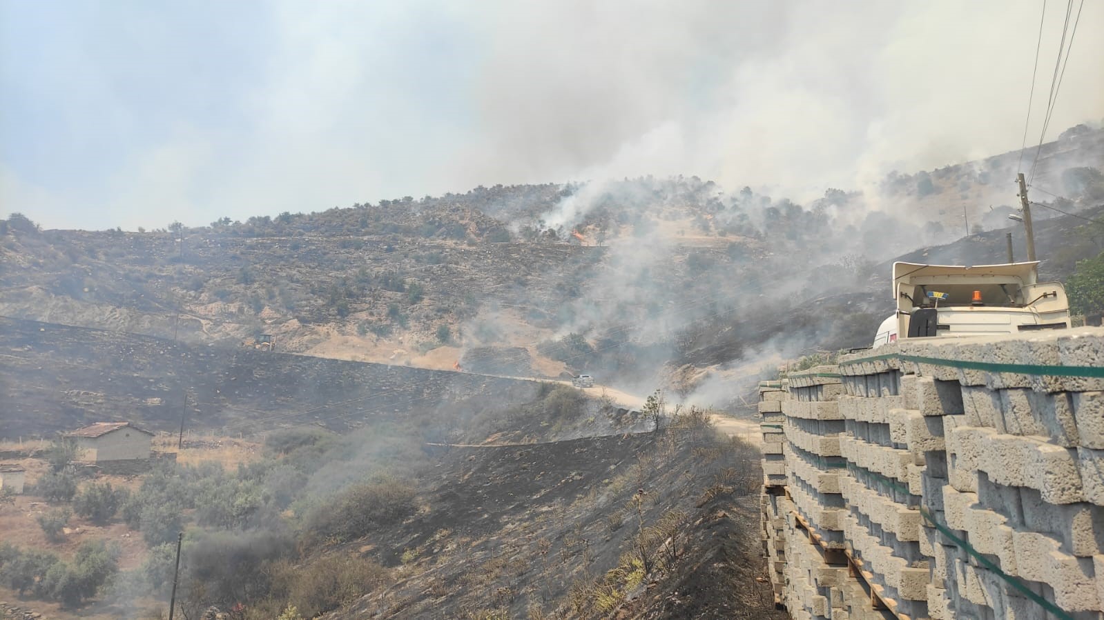 Manisa’da zirai alanda yangın
