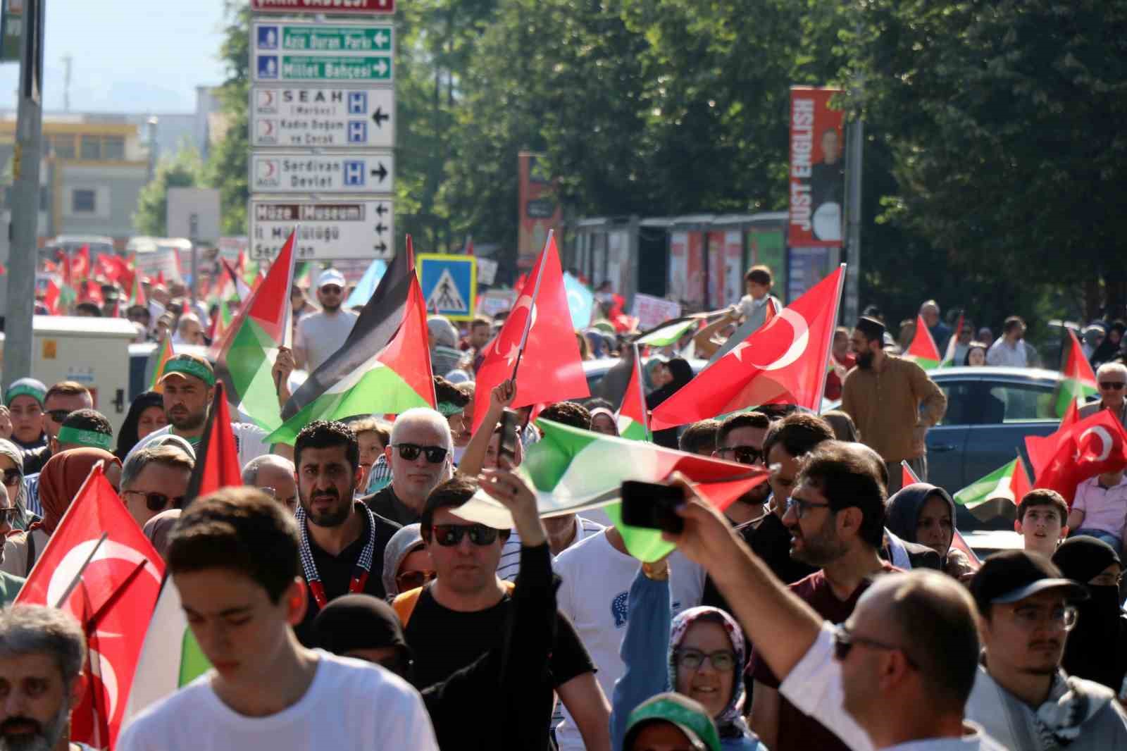 Sakarya’da ‘Büyük Filistin Yürüyüşü’
