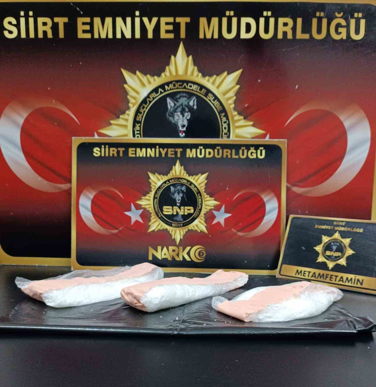 Siirt’te 491 gram metamfetamin ele geçirildi
