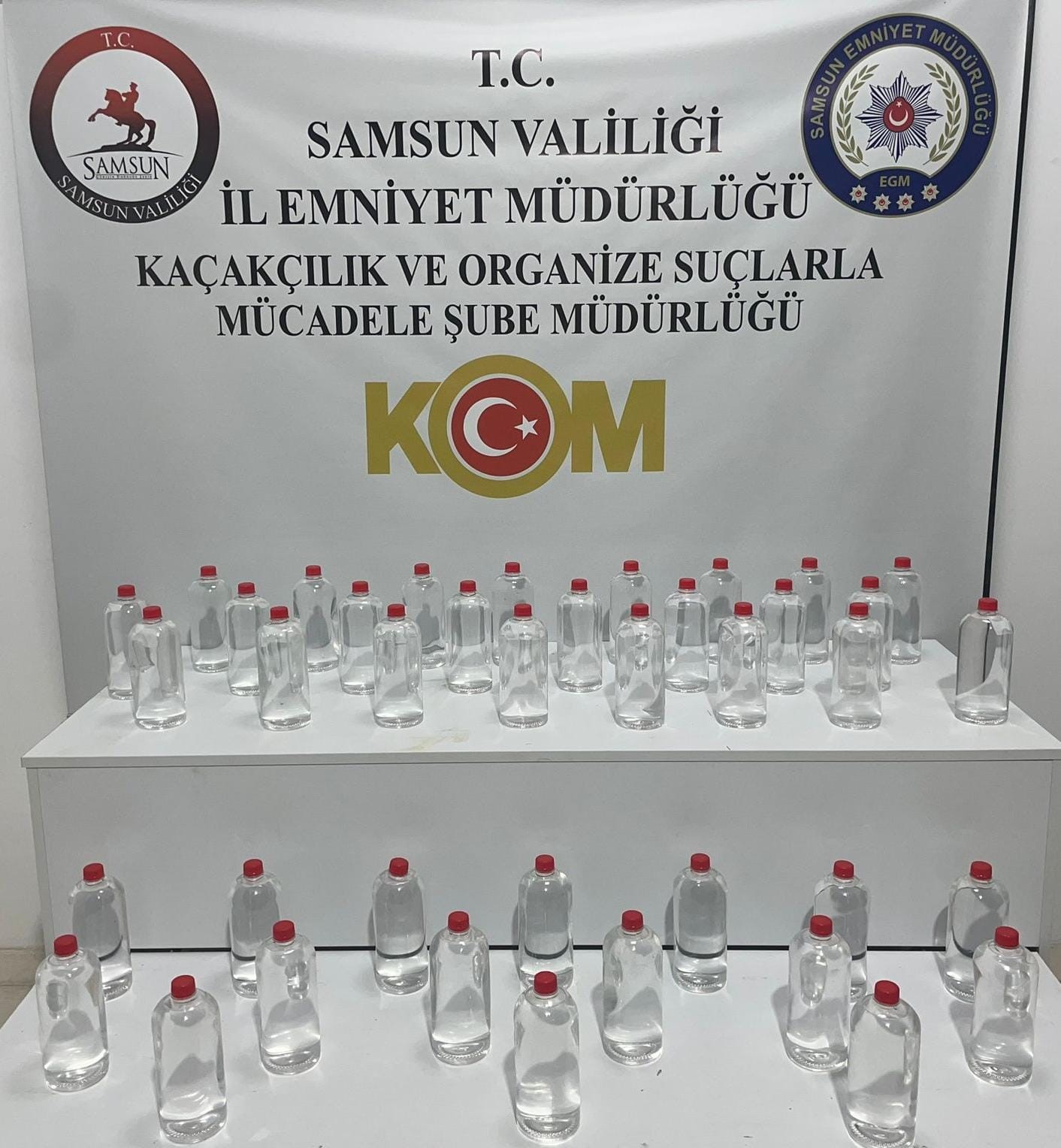 Samsun’da 40 litre etil alkol ele geçirildi
