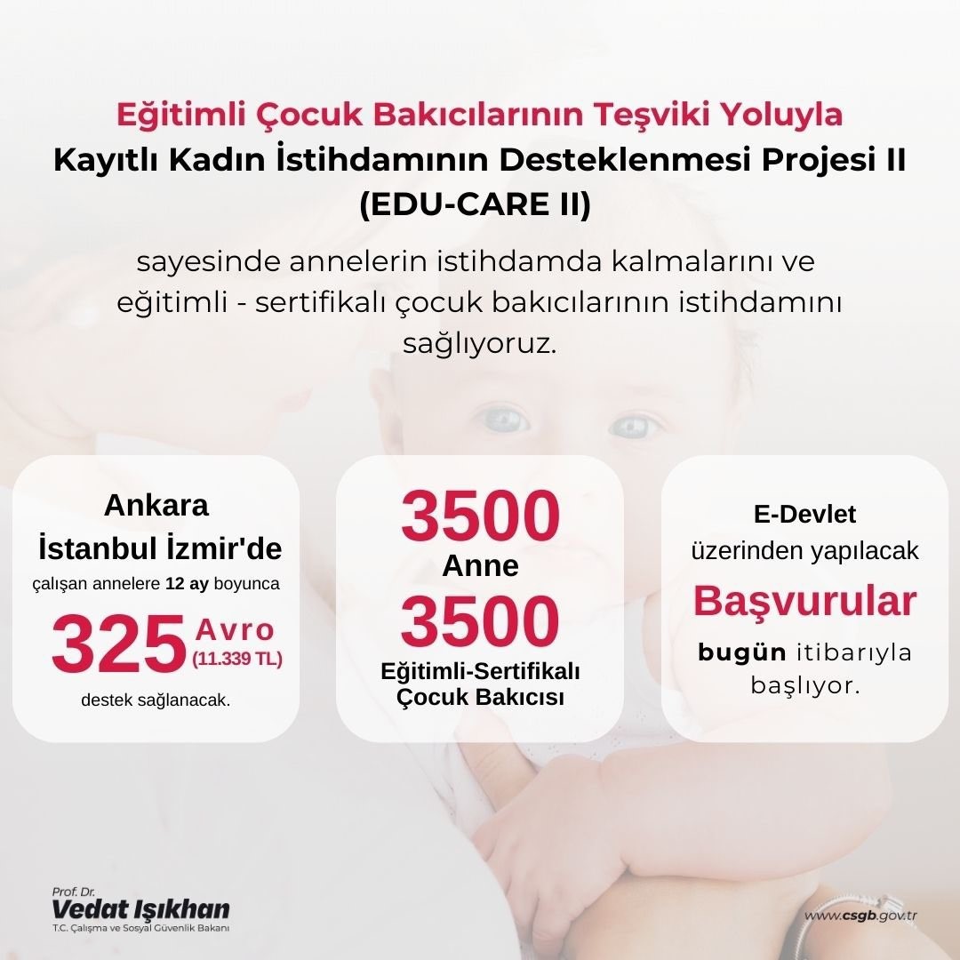 Bakan Işıkhan duyurdu: Çalışan annelere 325 euro destek verilecek
