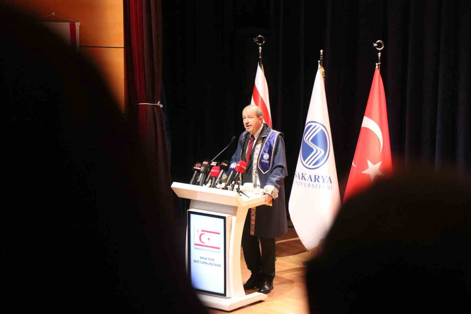 KKTC Cumhurbaşkanı Tatar: “Kıbrıs Türkü’nün arkasında 85 milyon Türkiye Cumhuriyeti, onun arkasında 300 milyon bir Türk devleti vardır”
