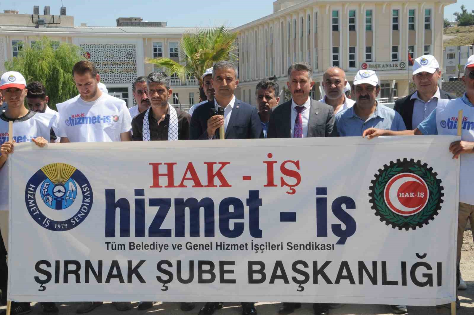 HAK-İŞ, Cizre Belediyesi önündeki çadır eylemini sonlandırdı
