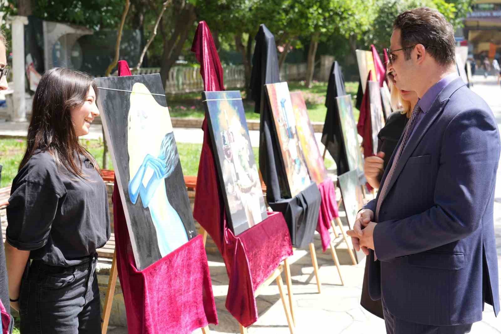 Muğla Güzel Sanatlar Lisesi’nde yılsonu resim sergisi açıldı
