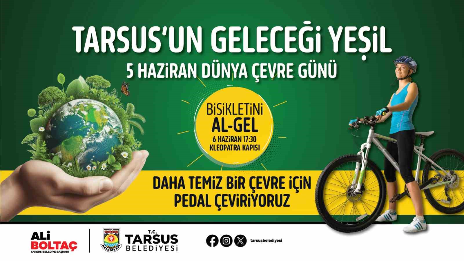 Tarsus’ta ’Bisikletini al-gel’ etkinliği düzenlenecek
