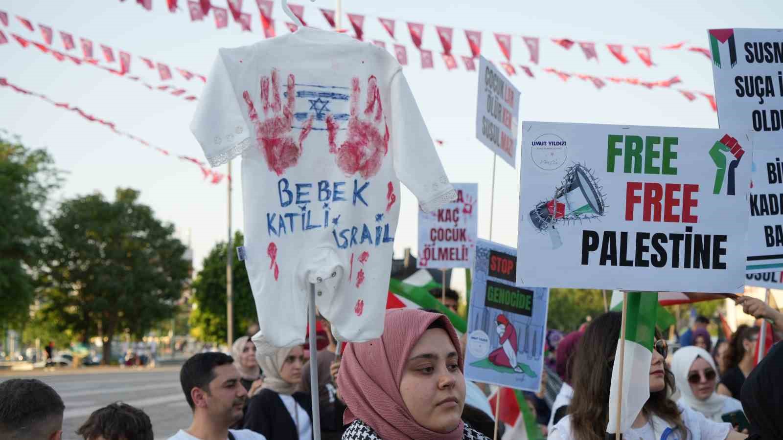 Gaziantep’te Filistin’e destek yürüyüşü yapıldı
