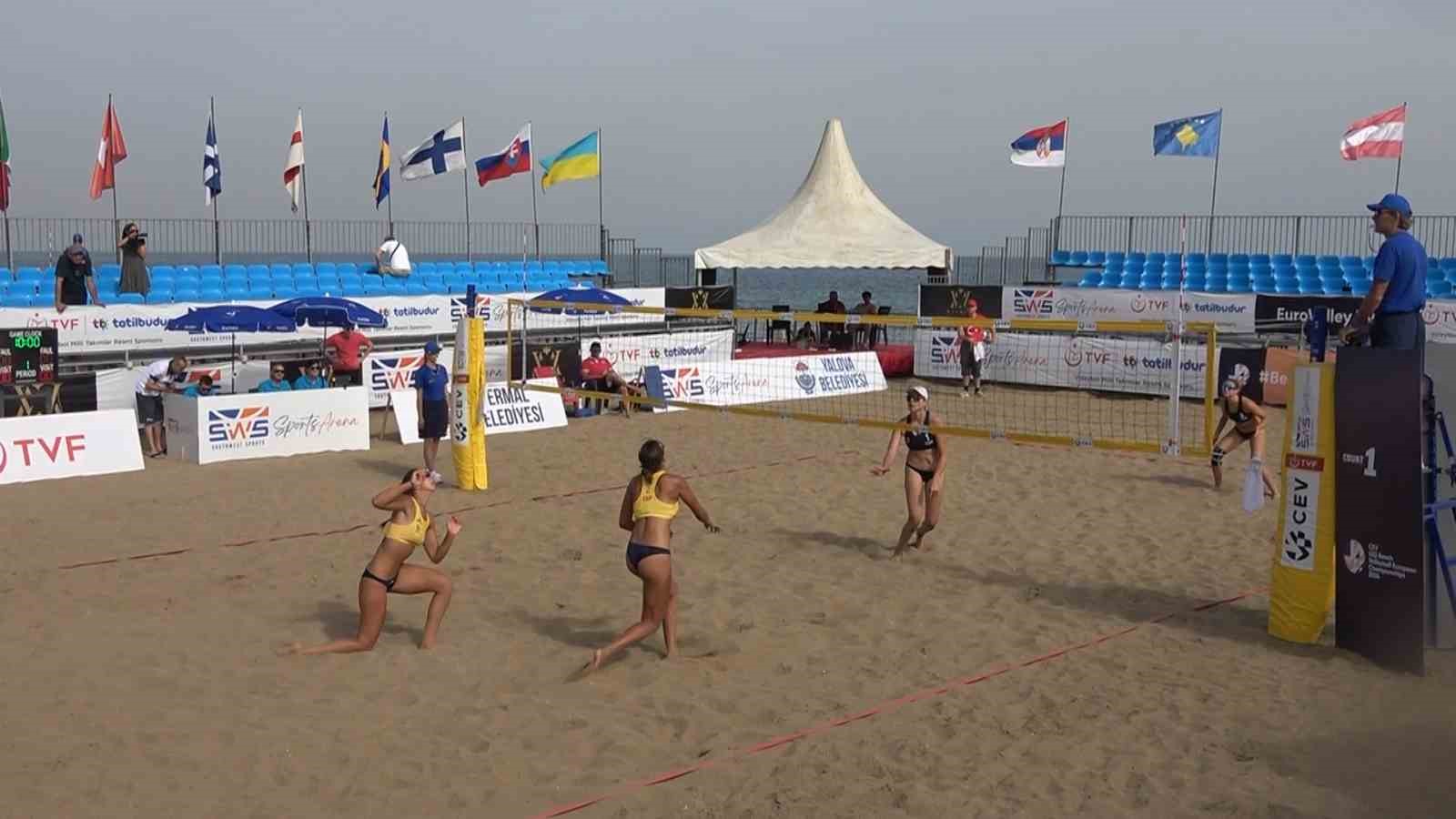 Yalova’da 22 Yaş Altı Plaj Voleybolu Avrupa Şampiyonası başladı
