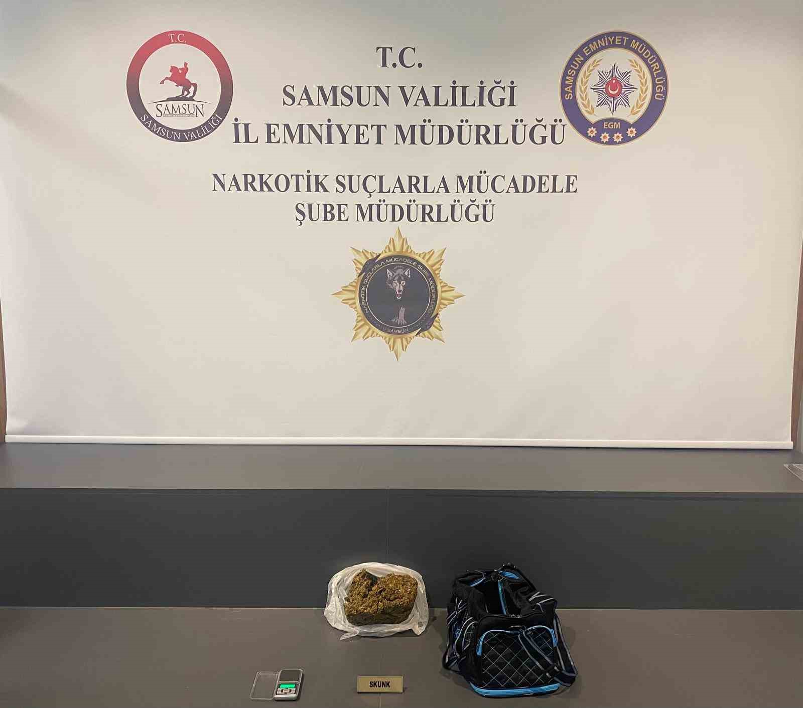 Samsun’da 421 gram skunk ele geçirildi
