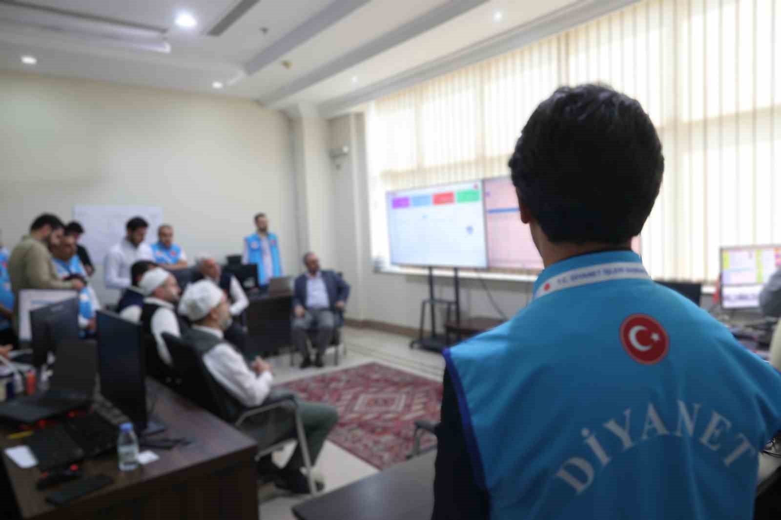 Diyanet İşleri Başkanı Erbaş, Mekke’de ekip başkanlıklarını ziyaret etti
