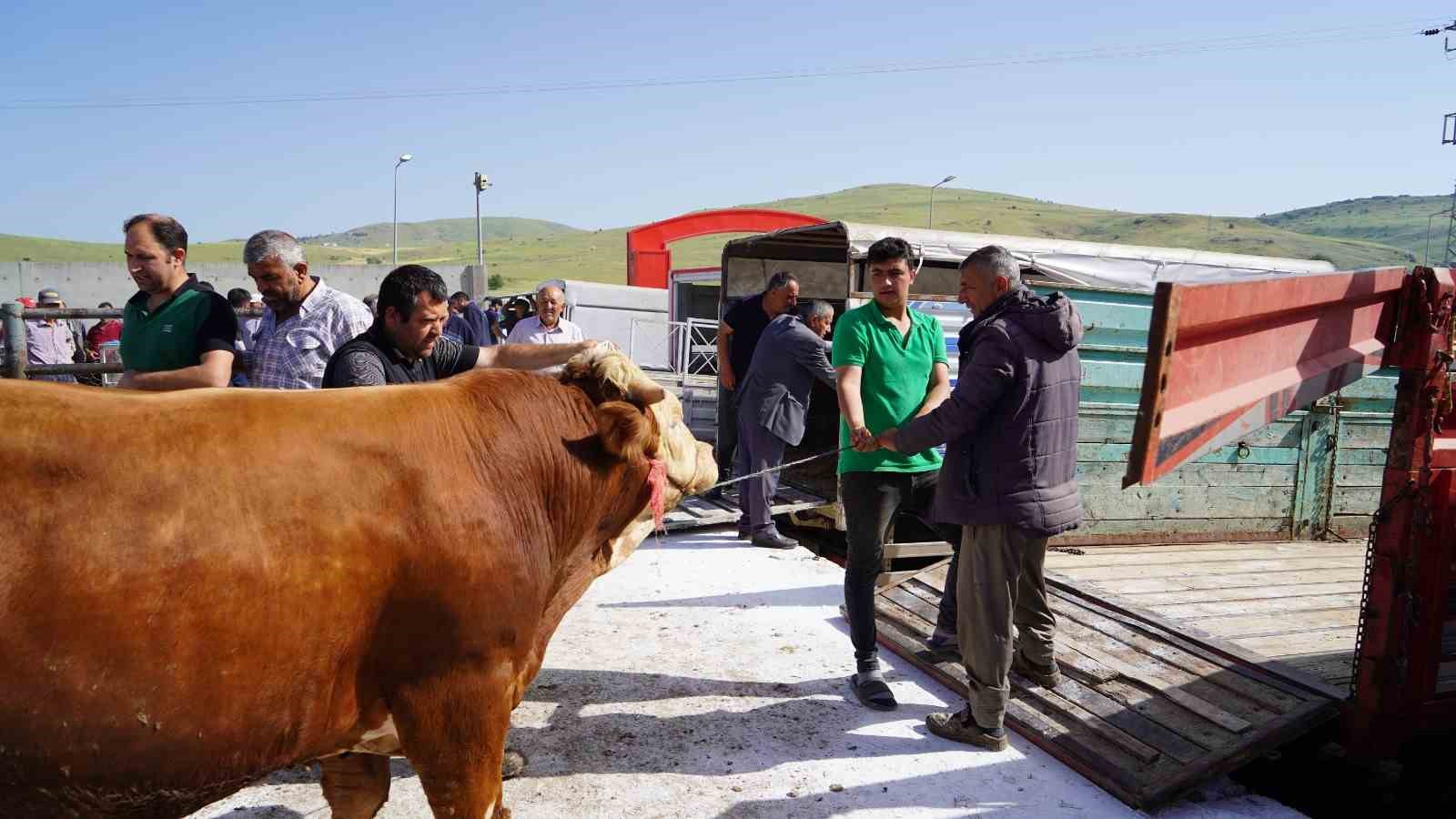 Ankara’daki kurban pazarı yoğunluğu havadan görüntülendi
