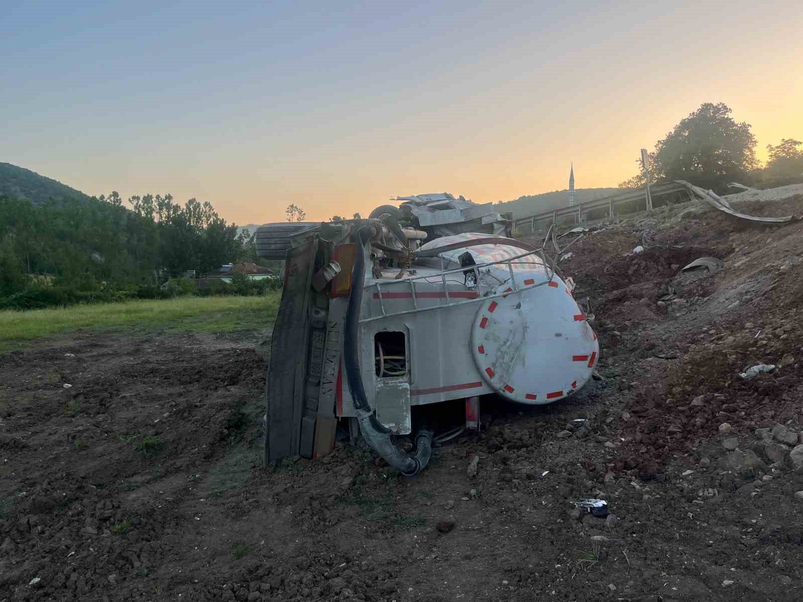 Samsun’da tanker kazası: 1 yaralı
