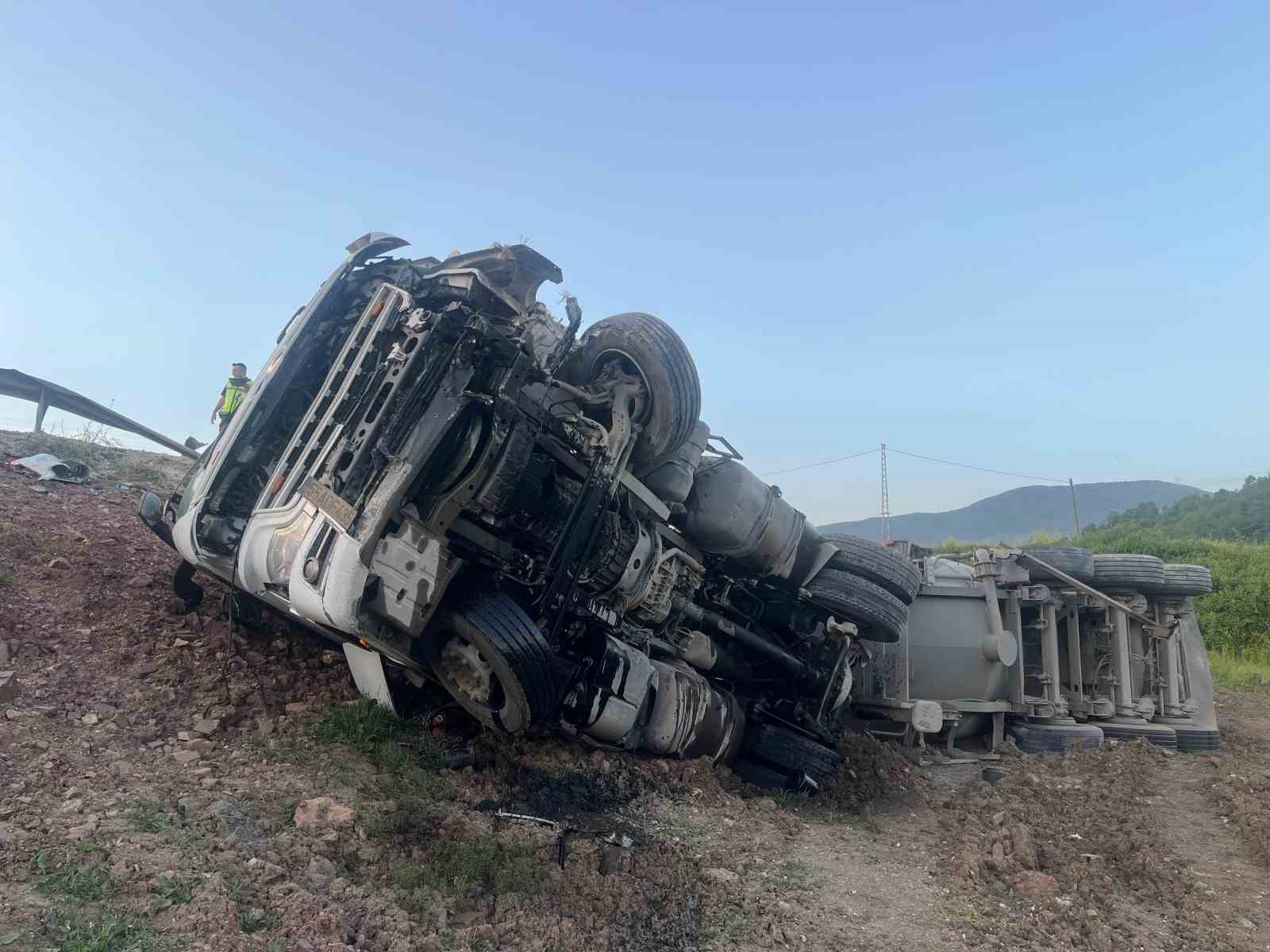 Samsun’da tanker kazası: 1 yaralı
