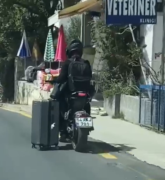 Bodrum trafiğinde ilginç görüntü
