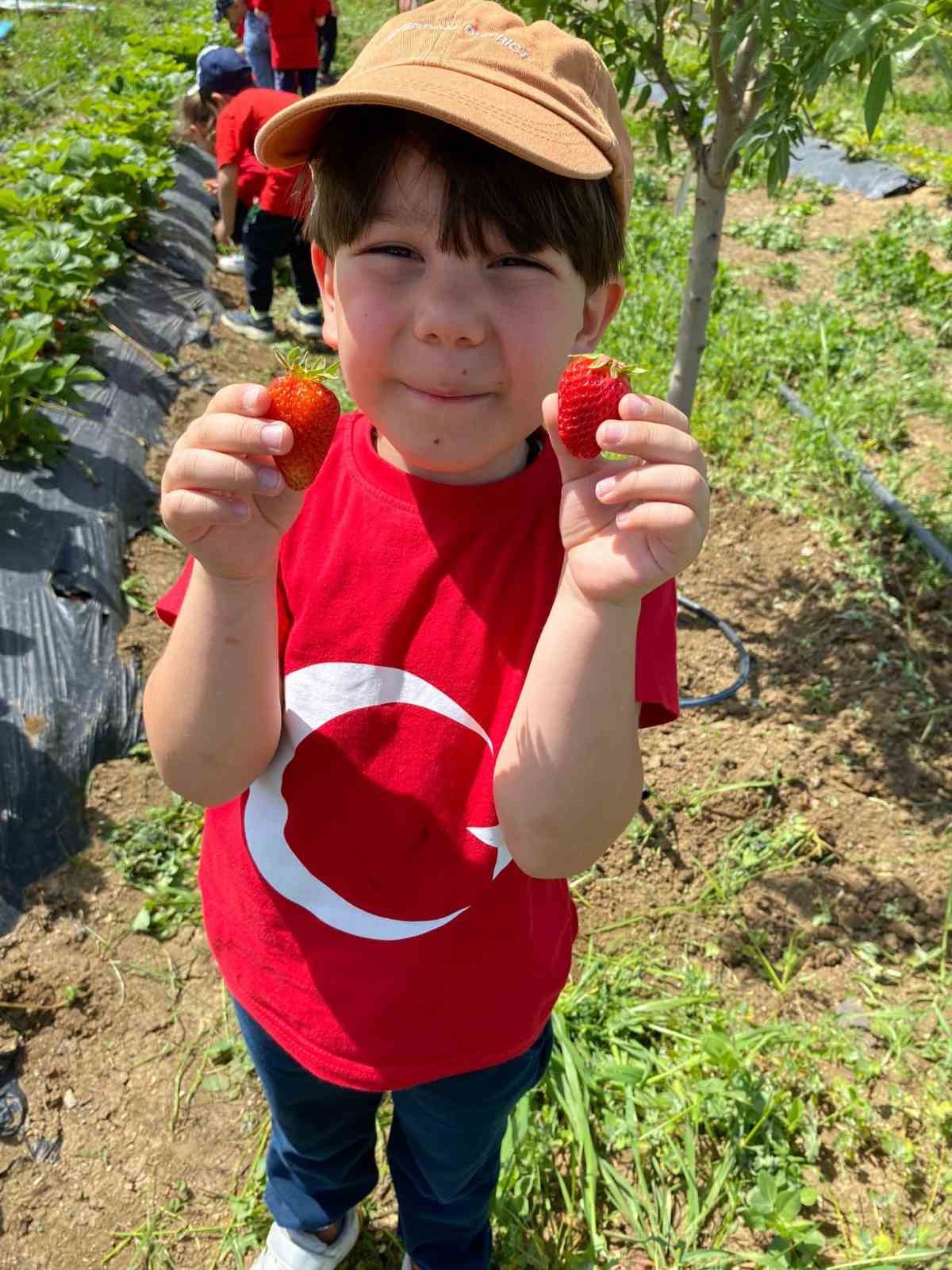 Öğretmen kendinse ait bahçesini öğrencilerine etkinlik yapmak için hazırladı
