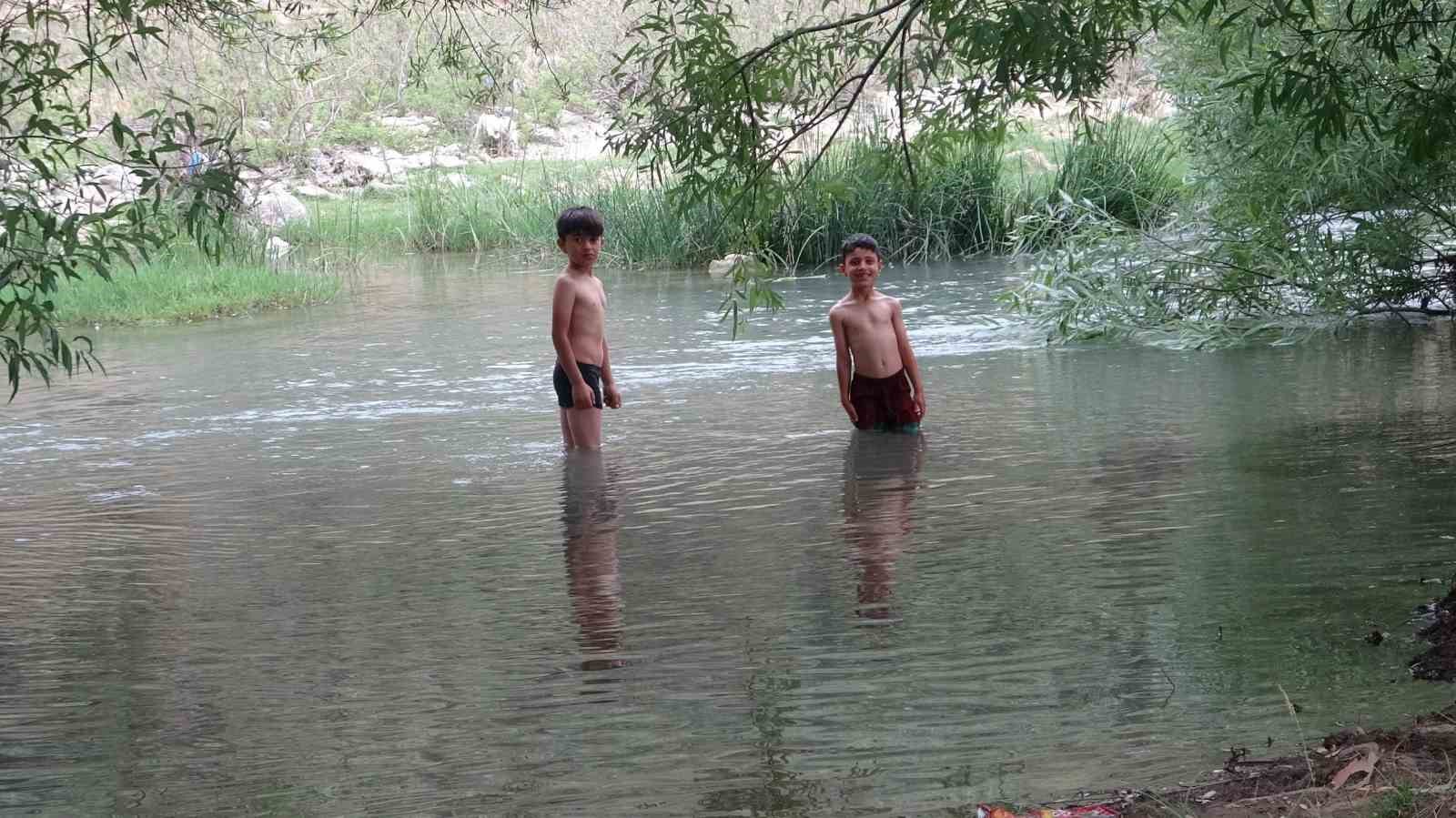 Diyarbakır’da sıcaktan bunalan vatandaşlar sulak ve serin yerleri tercih ediyor
