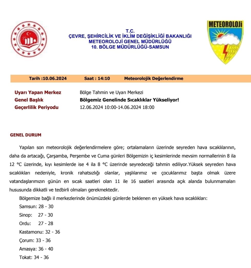 Samsun’da ormanlık alanlara girişler yasaklandı
