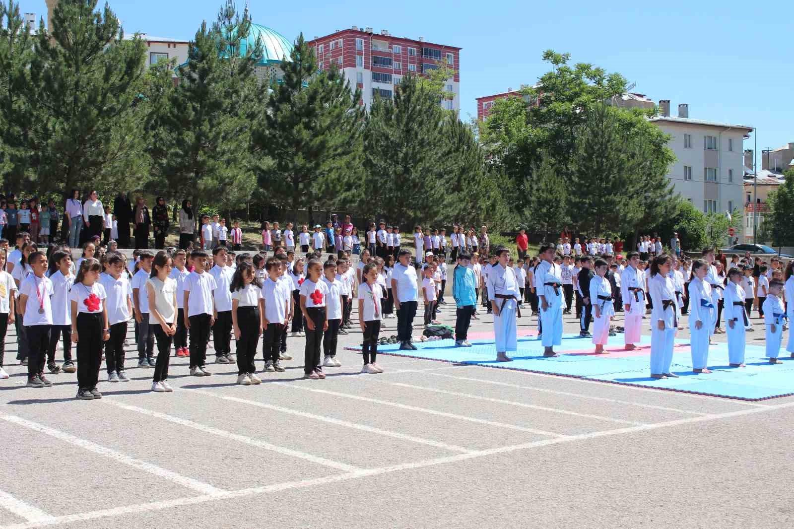 Sivas’ta 450 kişilik karate gösterisi dikkat çekti
