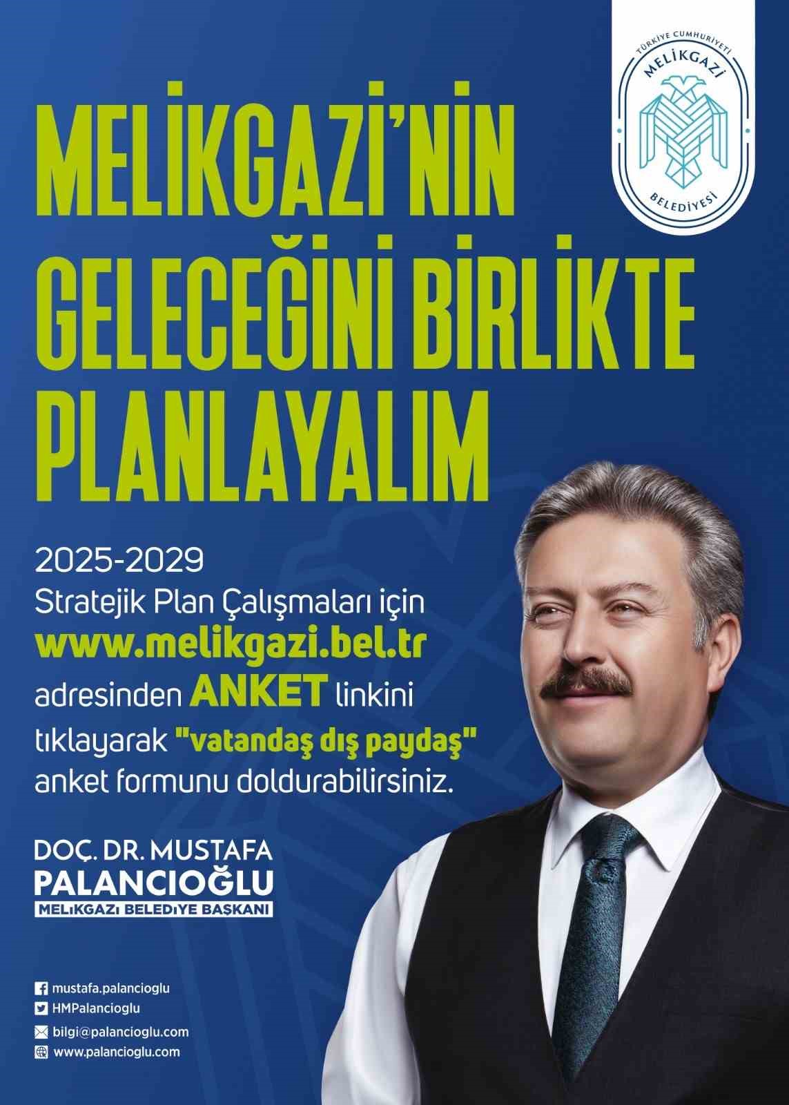 Melikgazi’den 5 yıllık stratejik plan için vatandaş anketi
