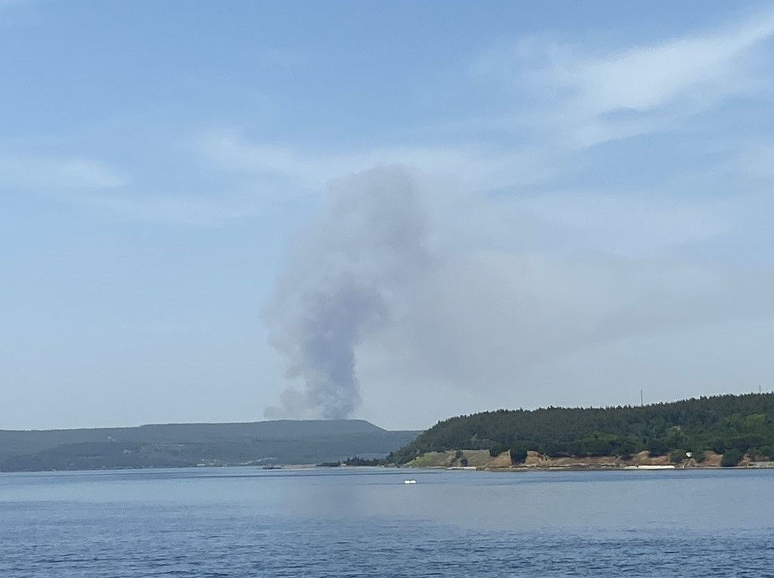 Çanakkale’de orman yangınına havadan ve karadan müdahale ediliyor
