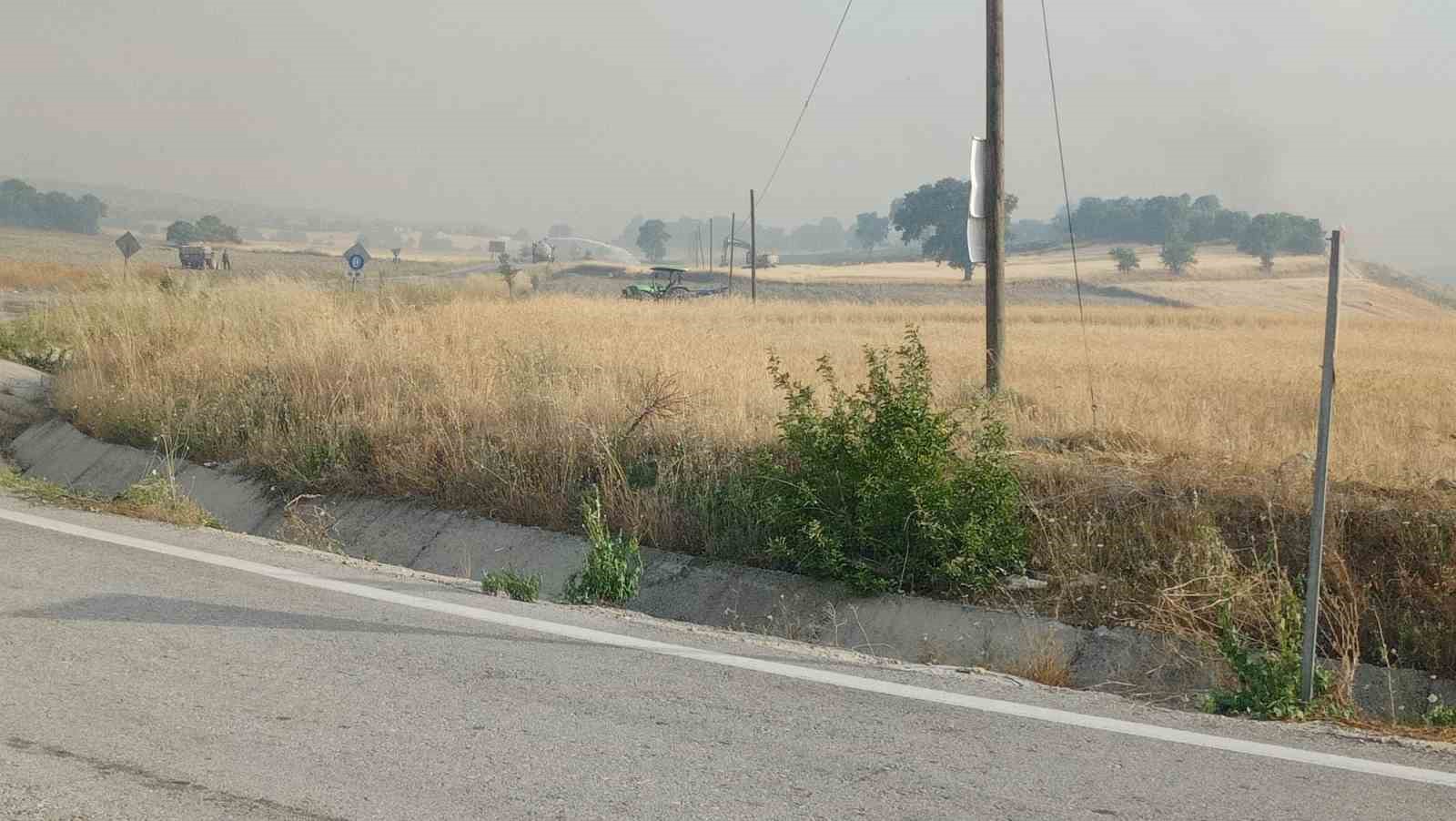 Uşak’ta tarım arazisinde başlayan yangın ormanlık alana sıçradı
