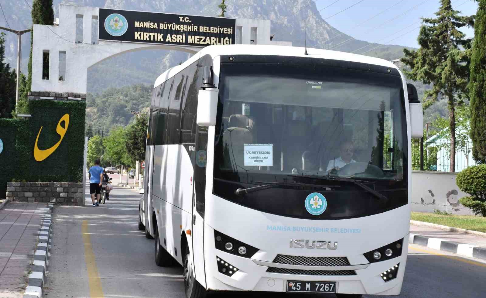 Büyükşehirden mezarlıklara ücretsiz ulaşım hizmeti
