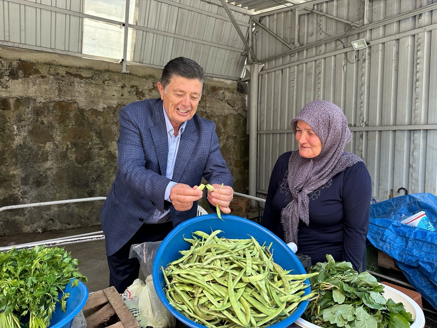 Çalışmaları alanda denetledi
