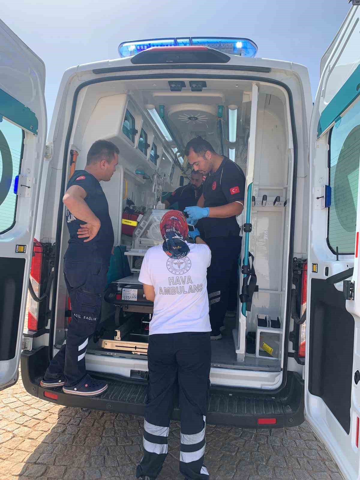 ’Mavi Bebek’ hastalığı teşhisi konan bebek Ambulans Helikopter ile Ankara’ya sevk edildi
