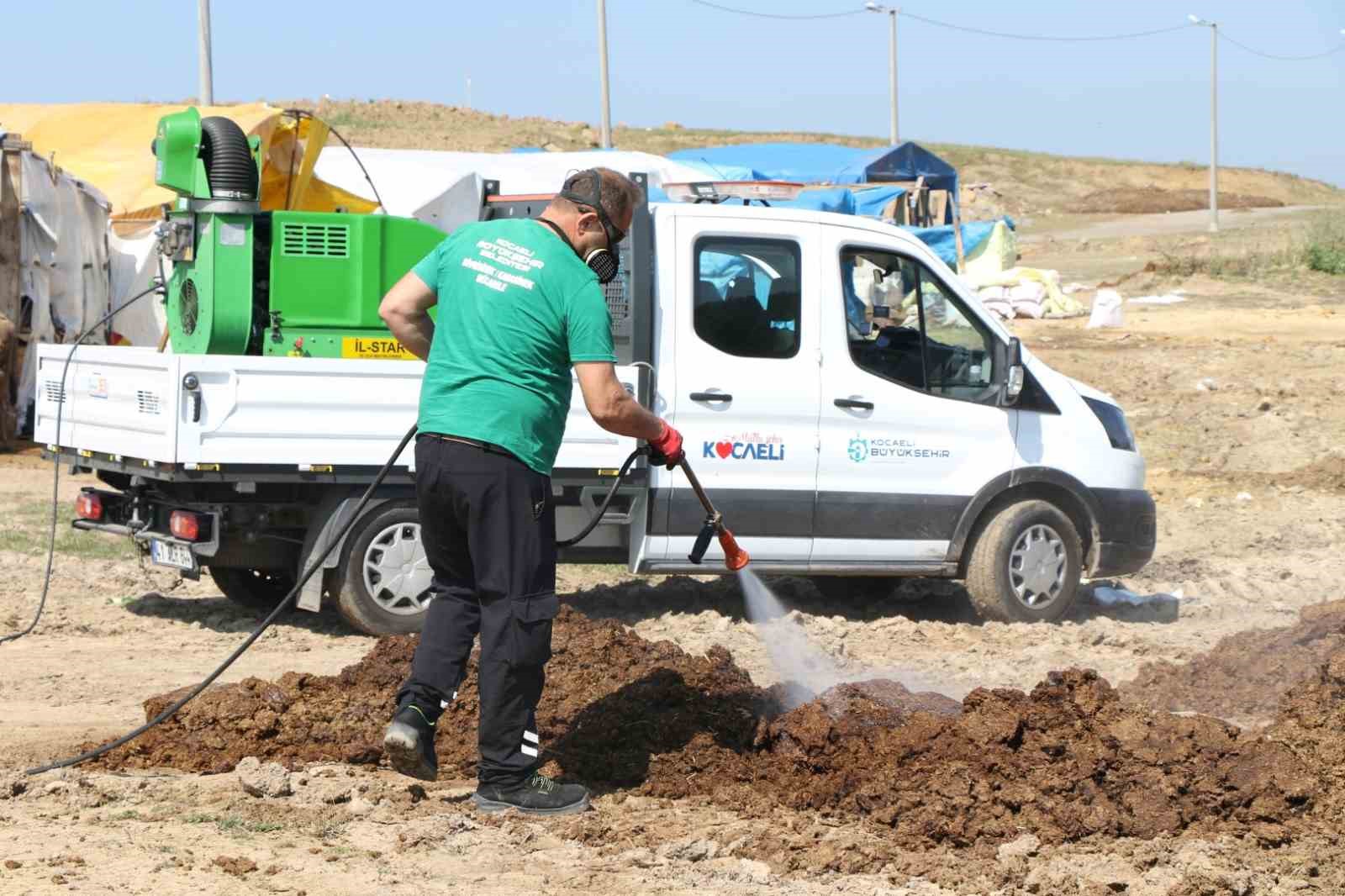 Kurban satış alanları ilaçlanıyor
