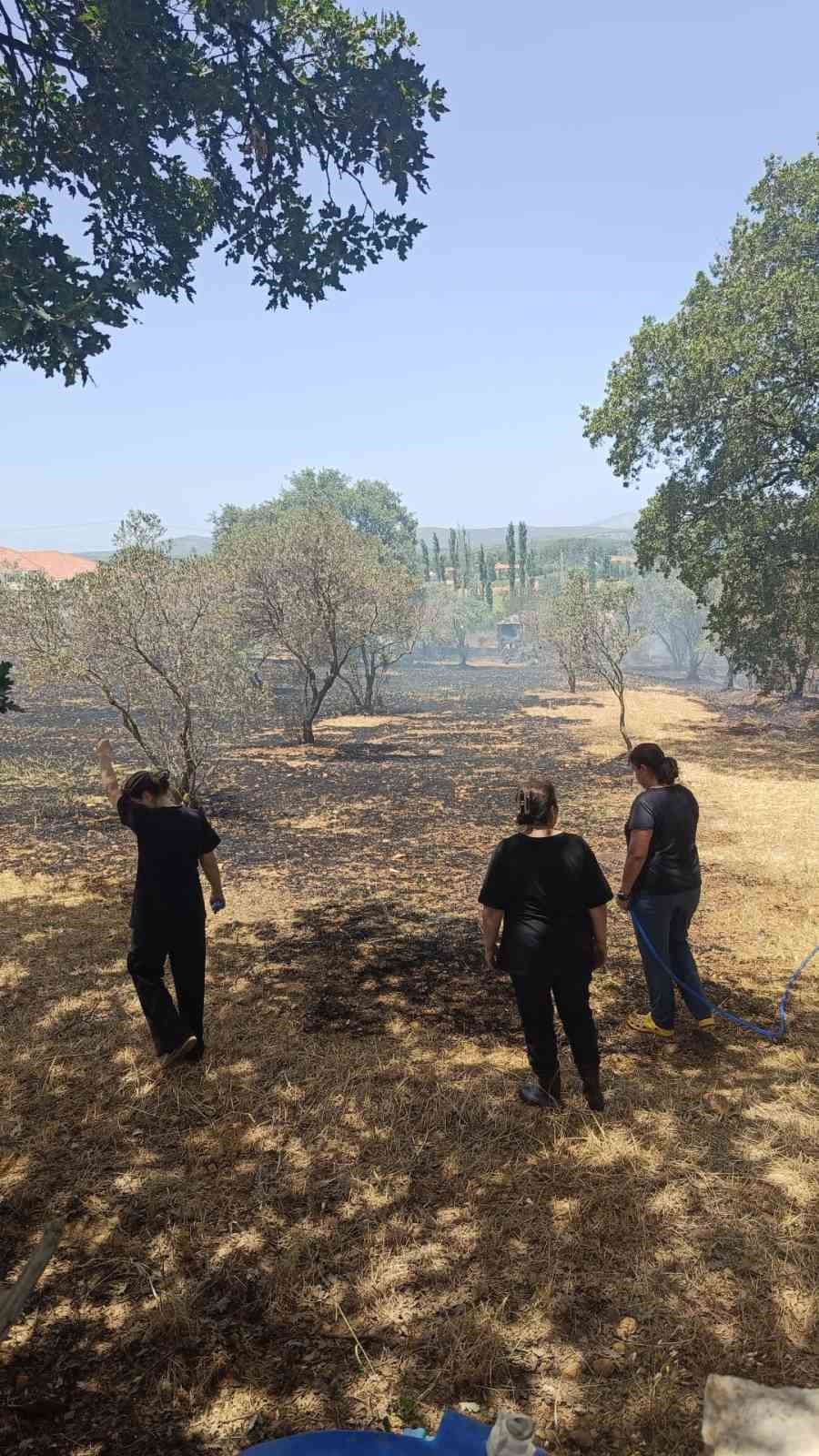 Menteşe’de arazi yangını ekiplerin zamanında müdahalesi ile söndürüldü
