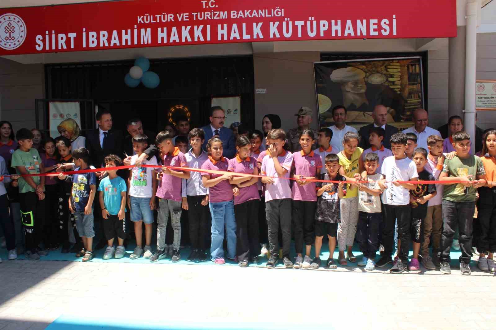 Siirt’te İbrahim Hakkı Halk Kütüphanesi hizmete açıldı
