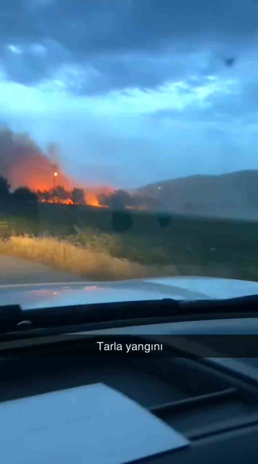 Tokat’ta fırtına nedeniyle kopan kablo yangına neden oldu
