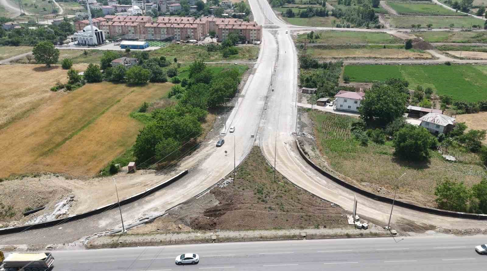 Samsun Şehir Hastanesi bağlantı yolu çalışmaları
