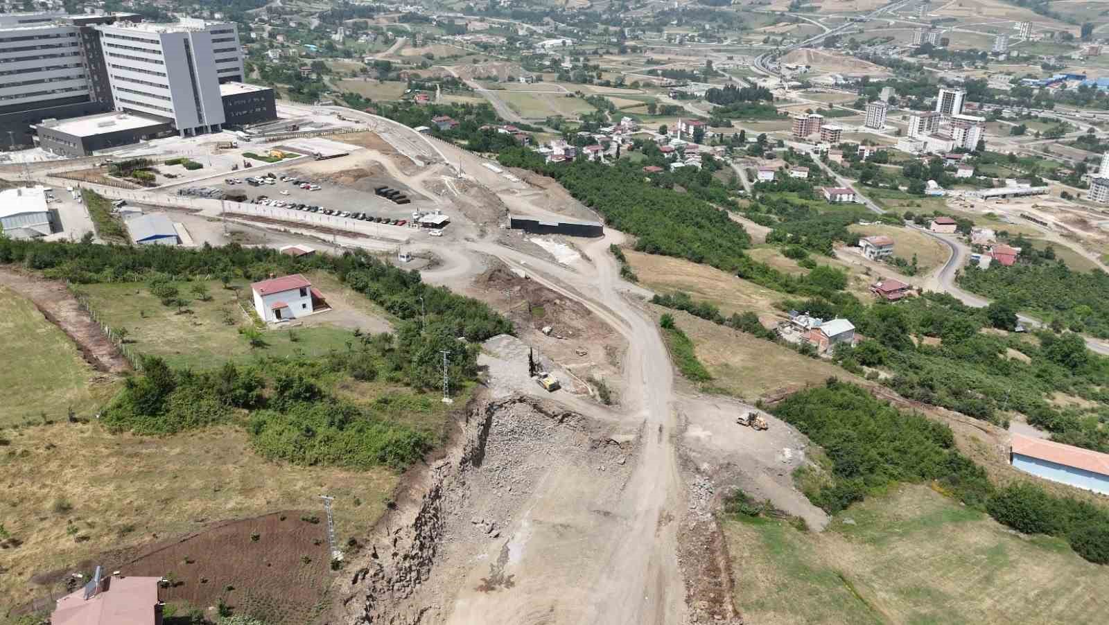 Samsun Şehir Hastanesi bağlantı yolu çalışmaları
