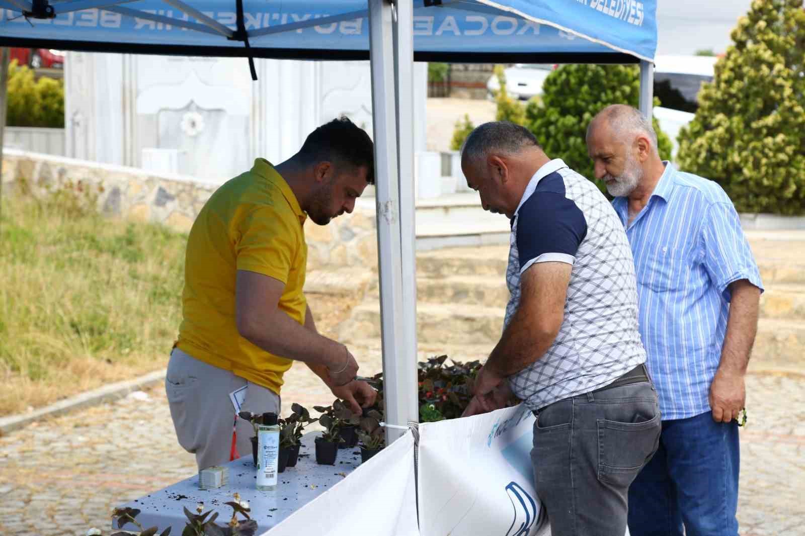 Mezarlık ziyaretleri için 20 bin çiçek dağıtıldı
