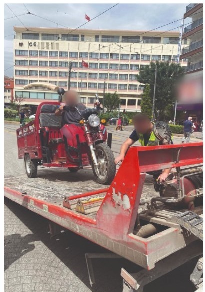 Trafiğe kapalı alana giren 30 sürücüye işlem uygulandı
