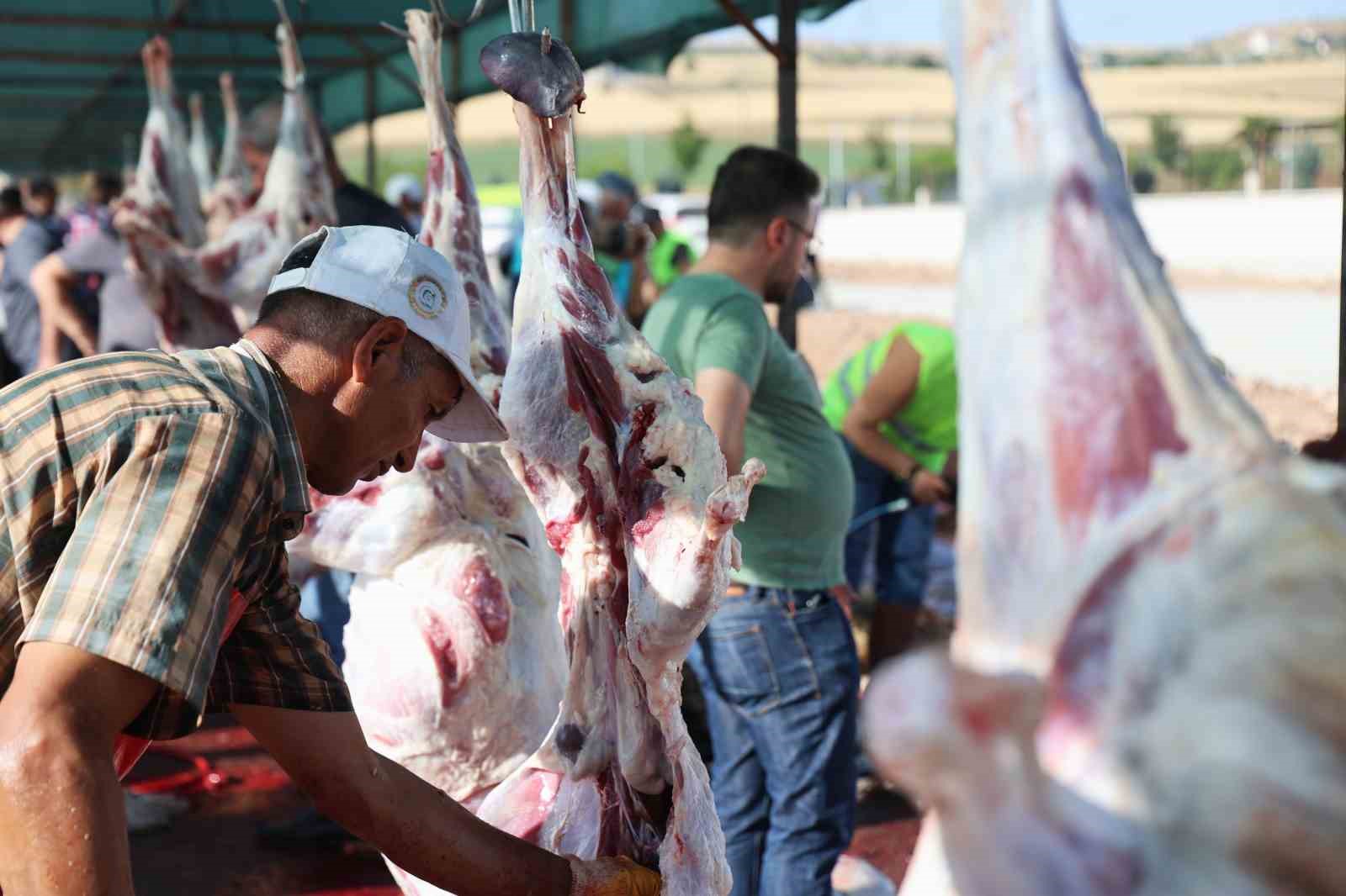 Elazığ’da vatandaşlar kurbanlarını kesti, yoğunluk havadan görüntülendi
