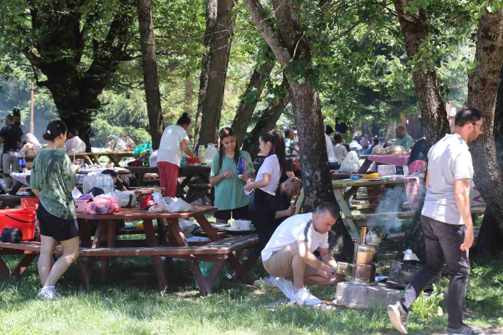 Tatilciler, Bolu’nun doğa harikasına akın etti
