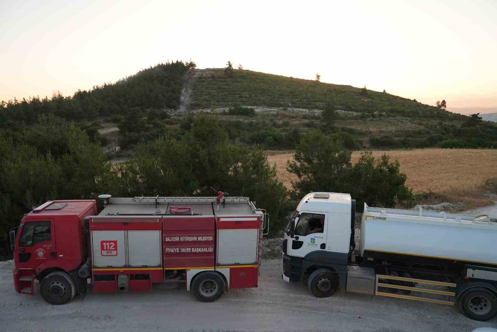 Bigadiç’te yanan alanlar havadan böyle görüntülendi
