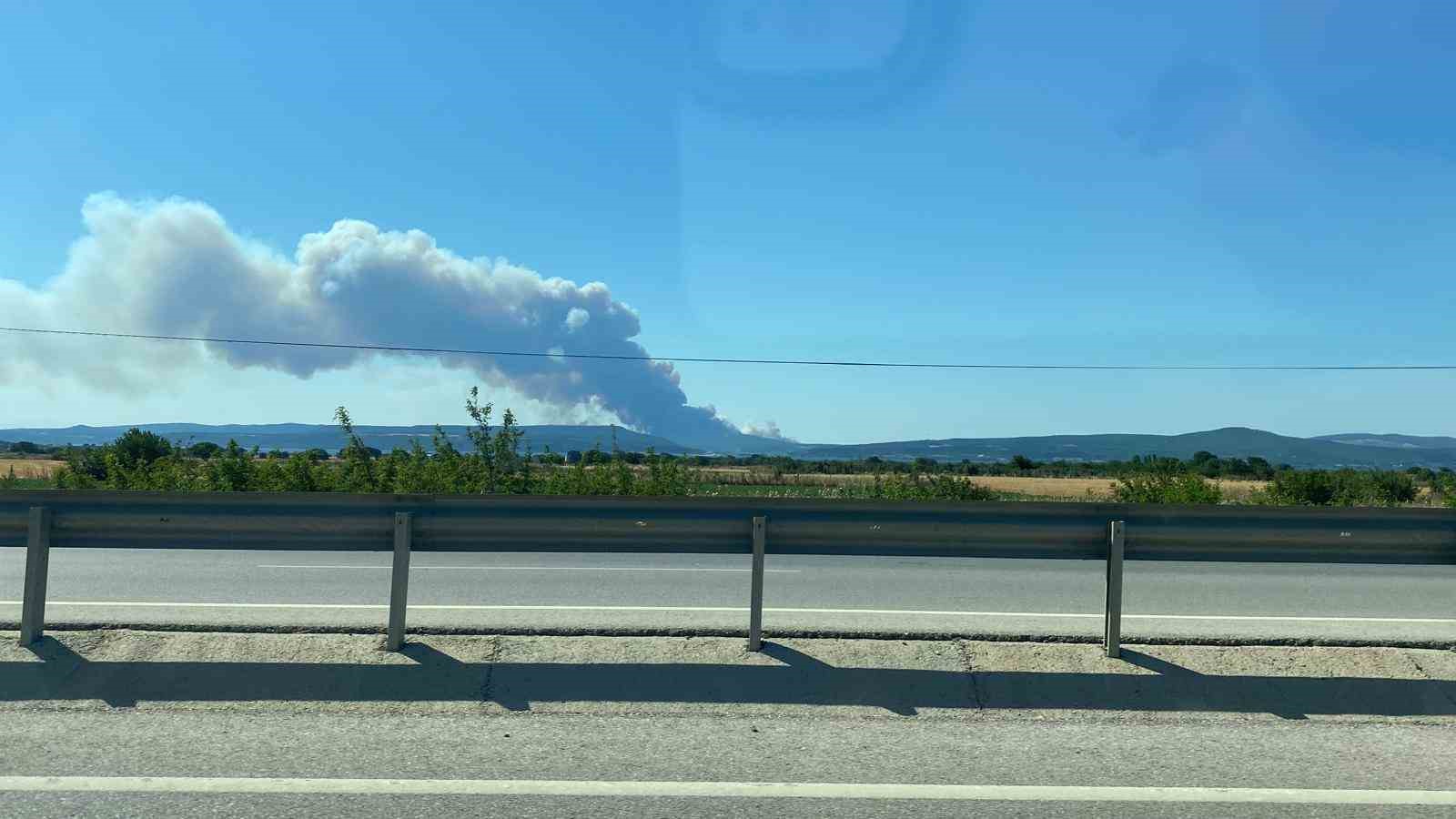 Çanakkale’de orman yangını, gemi trafiği askıya alındı
