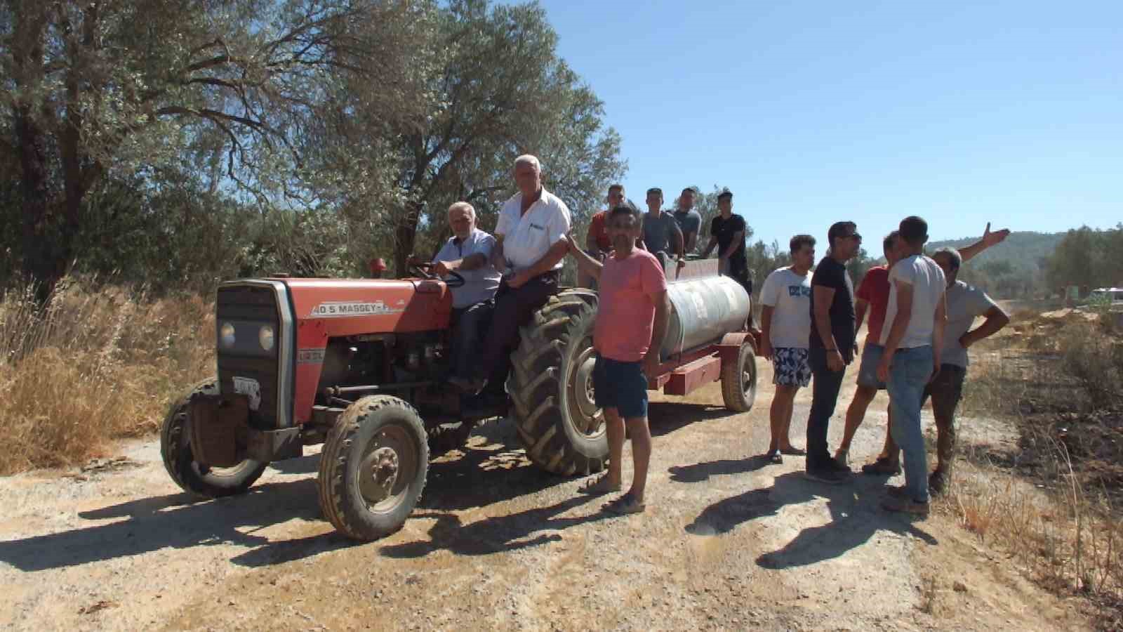 Balıkesir’deki yangında yüzlerce zeytin ve meyve ağacı zarar gördü
