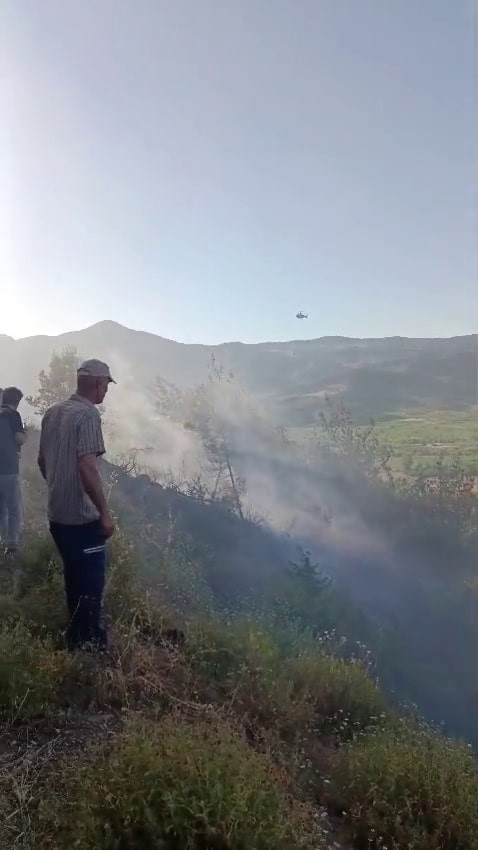 Sakarya’da ormanlık alanda çıkan yangına havadan ve karadan müdahale
