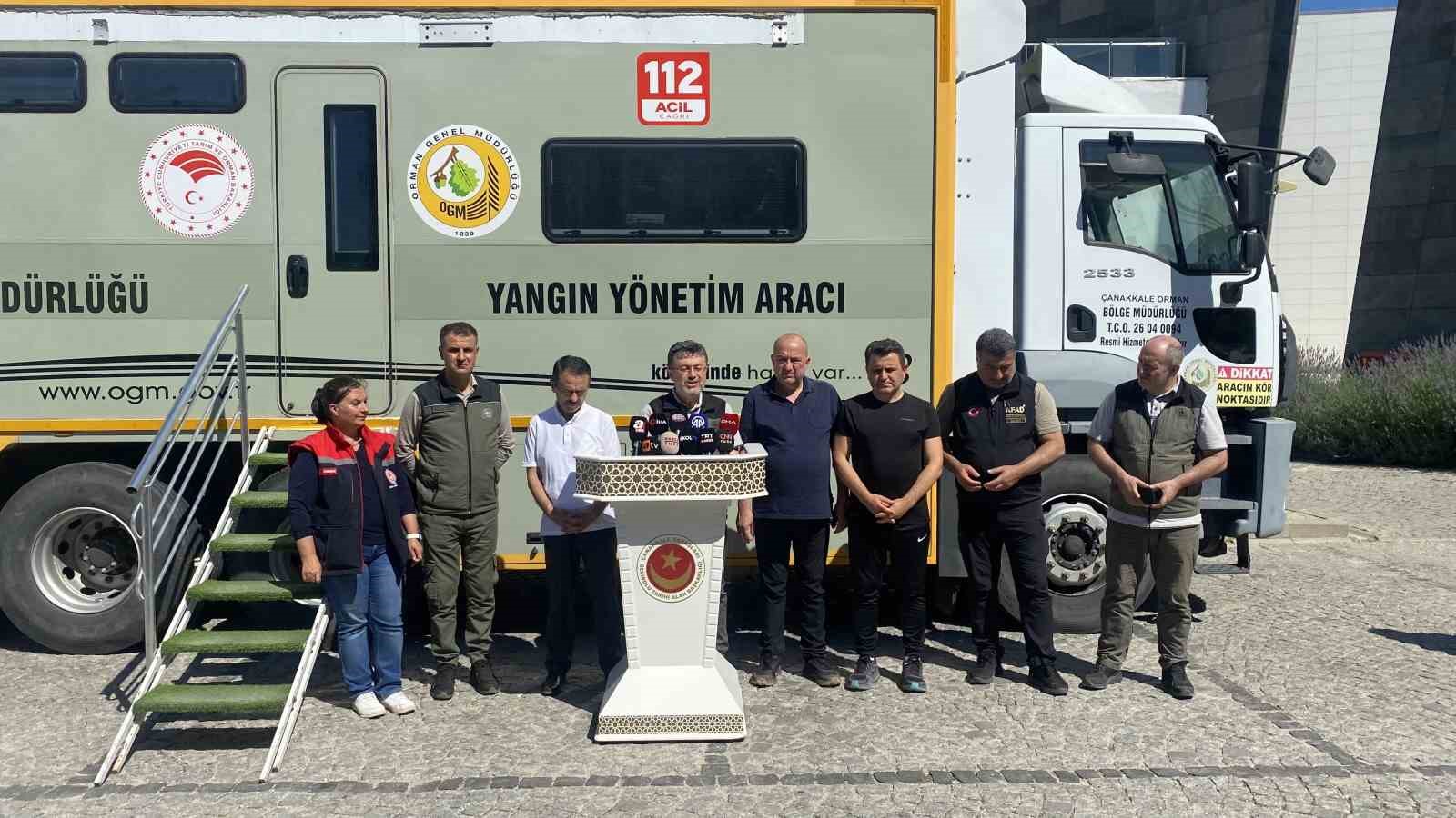 Tarım ve Orman Bakanı Yumaklı: Çanakkale-Eceabat yangını kontrol altına alınmıştır
