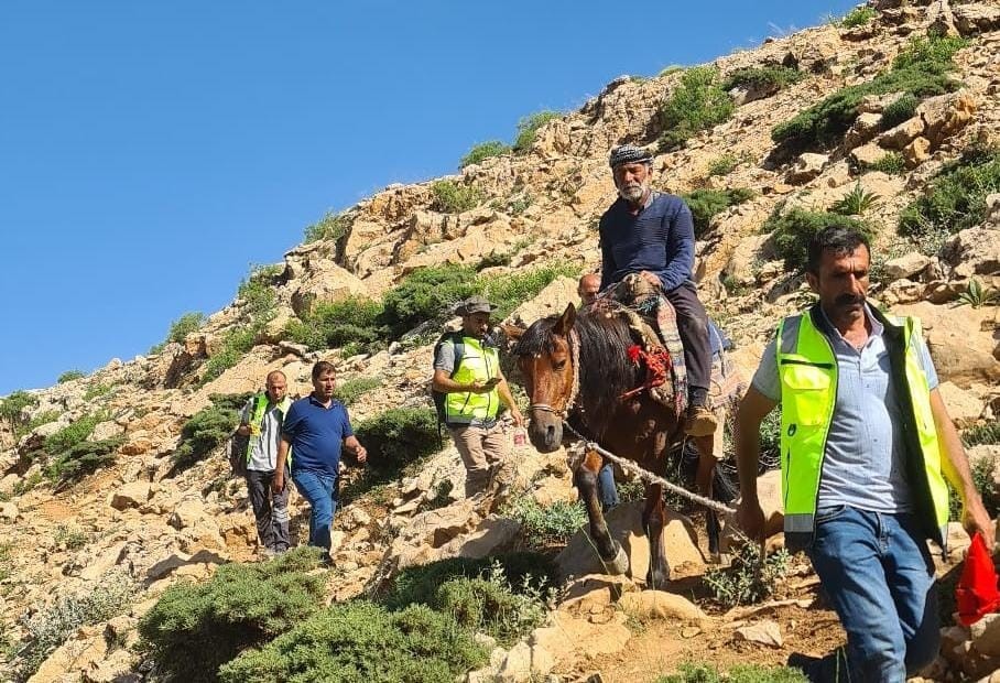 Siirt’te dağ başında rahatsızlanan çoban at sırtında ambulansa ulaştırıldı
