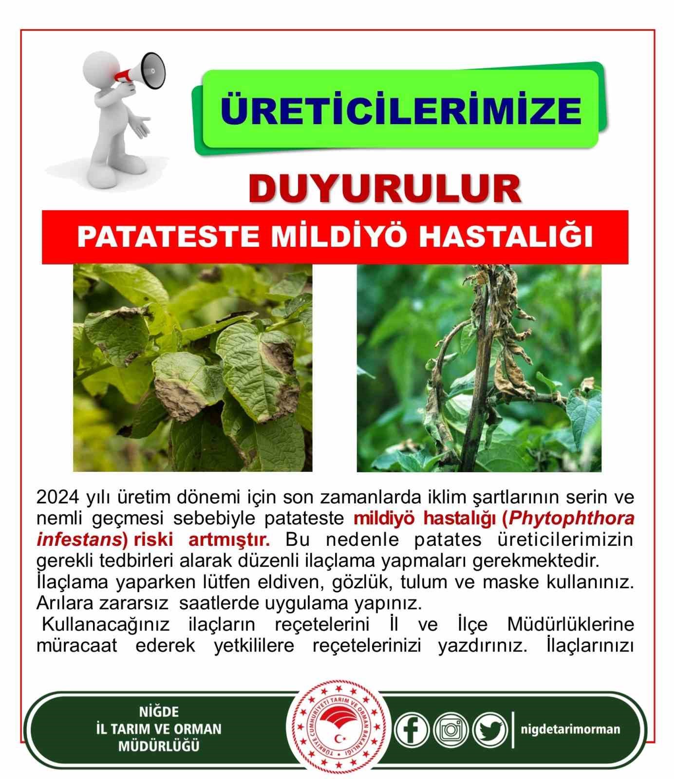 Patates üreticilerine 